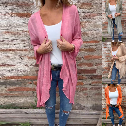Gilet long pour femme à coupe fluide et élégants plis Levoire