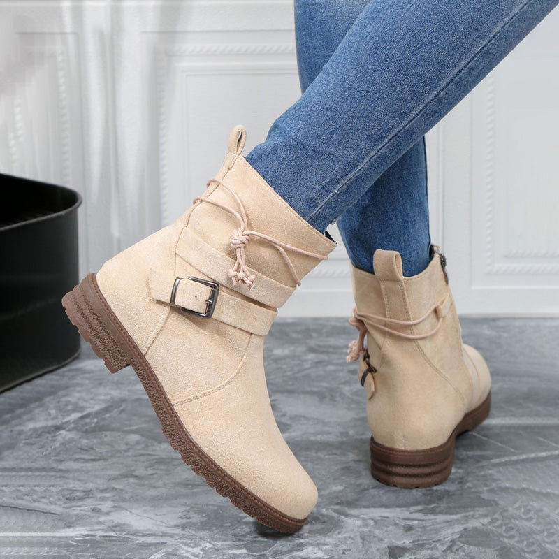 Levoire | Bottes Mi-Hautes Robustes À Boucle Pour Femmes