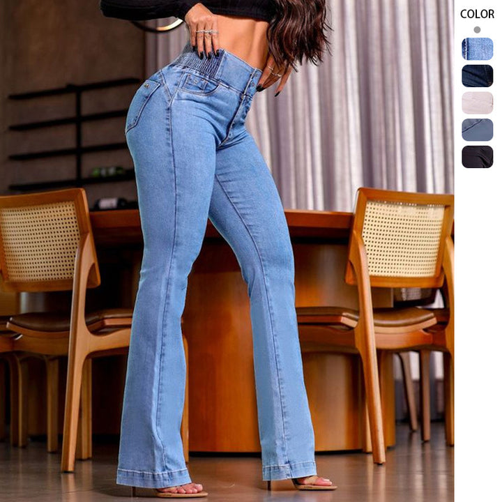 Jeans évasés taille haute pour femmes avec coupe élégante Levoire