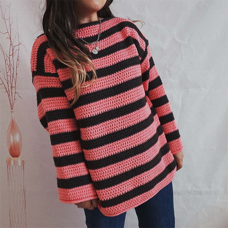 Levoire | En Tricot Rayé Décontracté