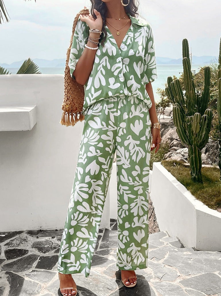 Levoire | Robe D'Été Avec Imprimé Et À Manches Courtes