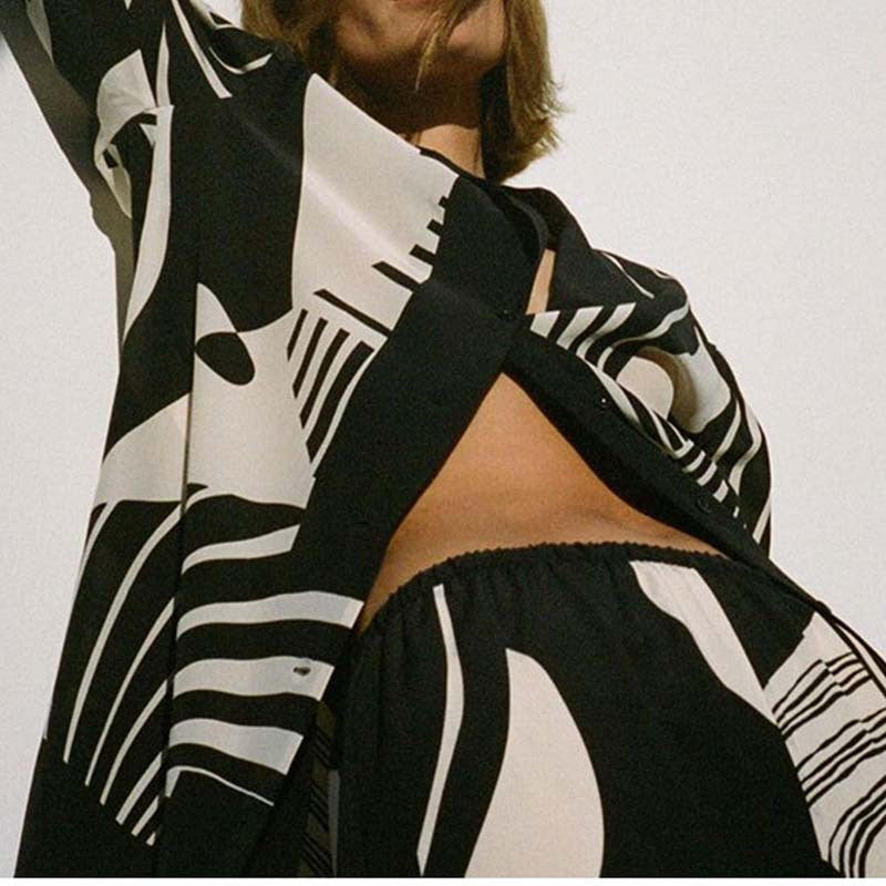 Ensemble en tissu à la mode pour femmes avec motif graphique Levoire