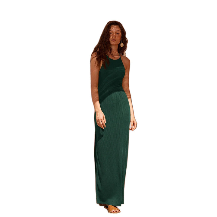 Robe maxi pour femmes avec texture côtelée élégante et coupe ajustée Levoire