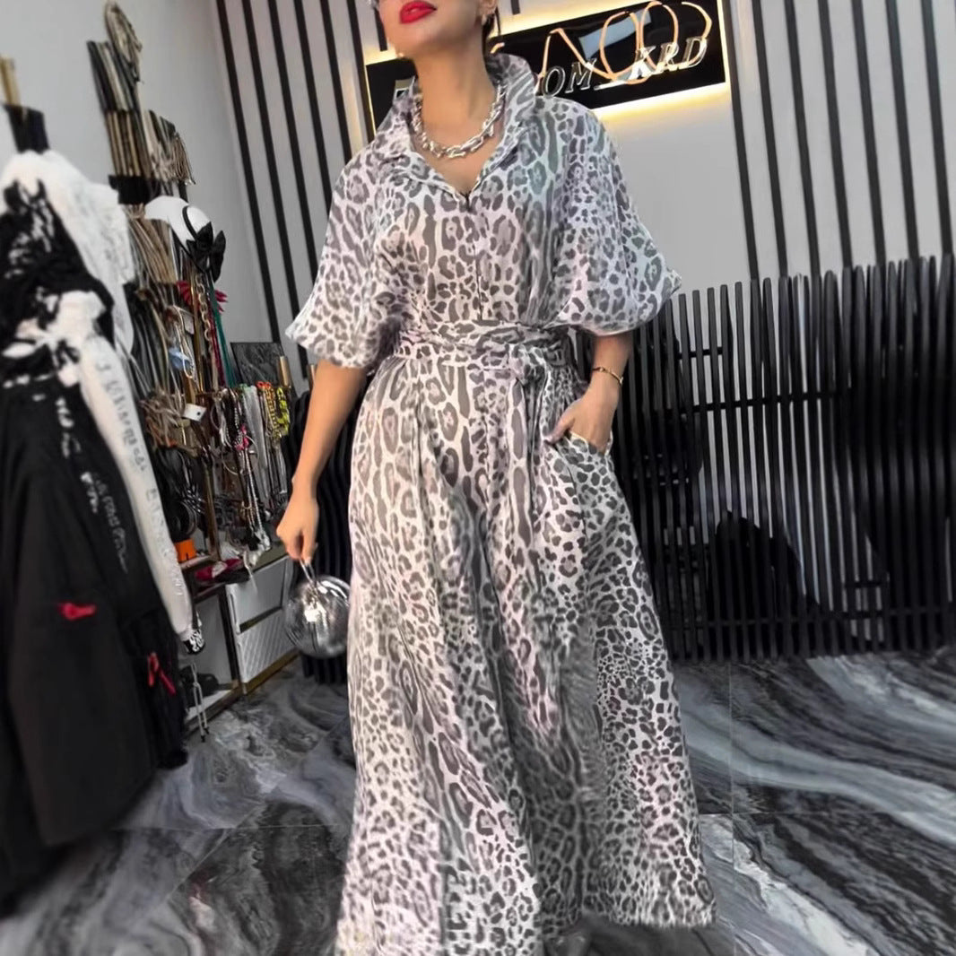 Combinaison élégante pour femmes avec jambes larges et motif floral Levoire