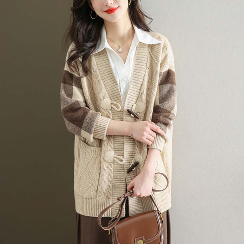 Levoire | Veste En Tricot À Carreaux Vintage