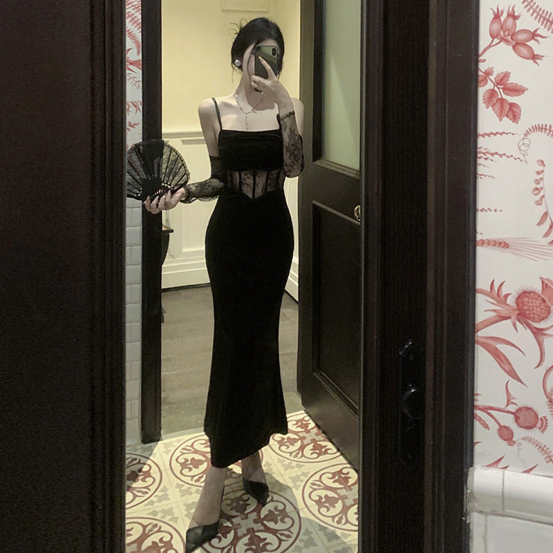 Levoire | Top robe à détails en dentelle délicate