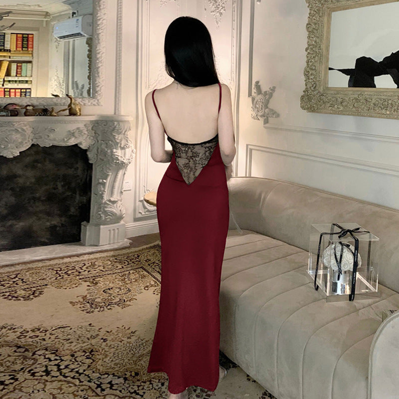 Levoire | Sensuelli Dos en dentelle longue sans bretelles robe