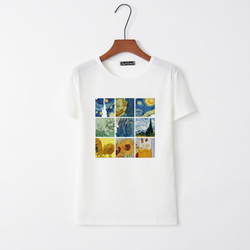 T-shirt femme avec impression artistique créative Levoire