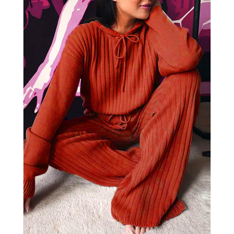 Women's Relax Suit with Hood and Wide Leg Levoire
