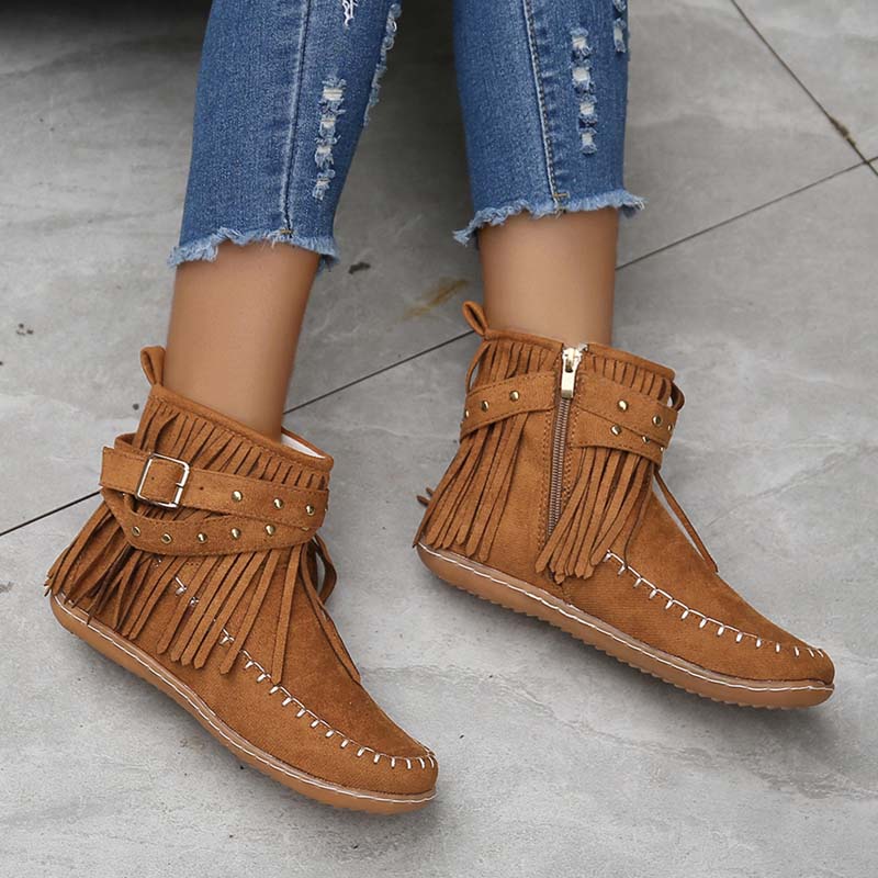 Levoire | Bottines Boho Avec Ornements Et Boucles Pour Femmes