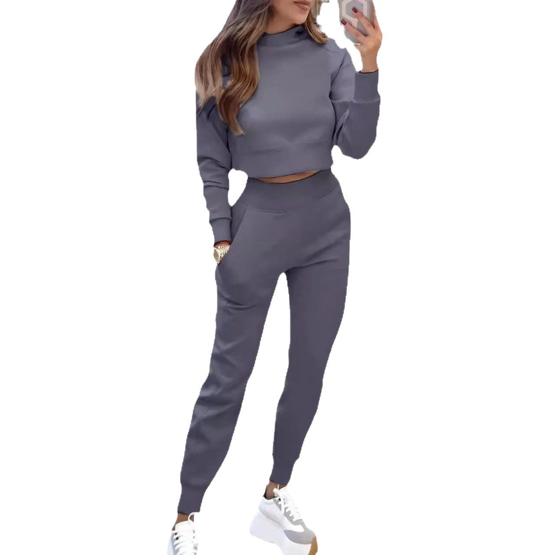 Ensemble sportif pour femmes en coton confortable avec un haut court élégant et une taille élastique Levoire