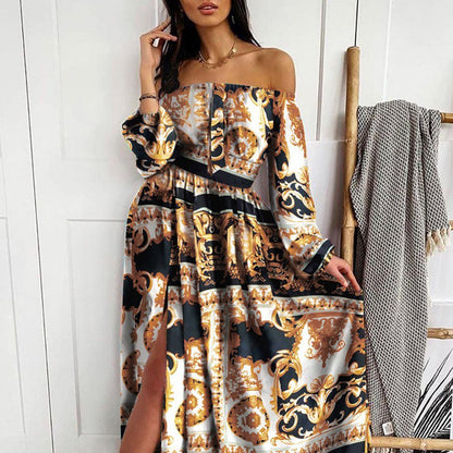 Levoire | Vintage Manches Longues Grande Jupe Découpe Hiver