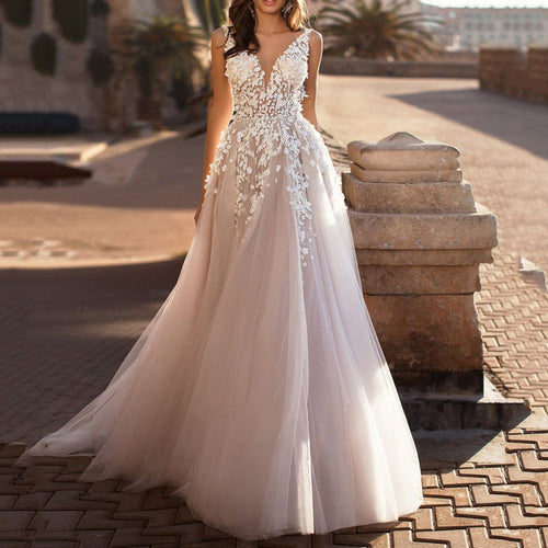 Levoire | Élégant robe de mariée broderie longue jupe