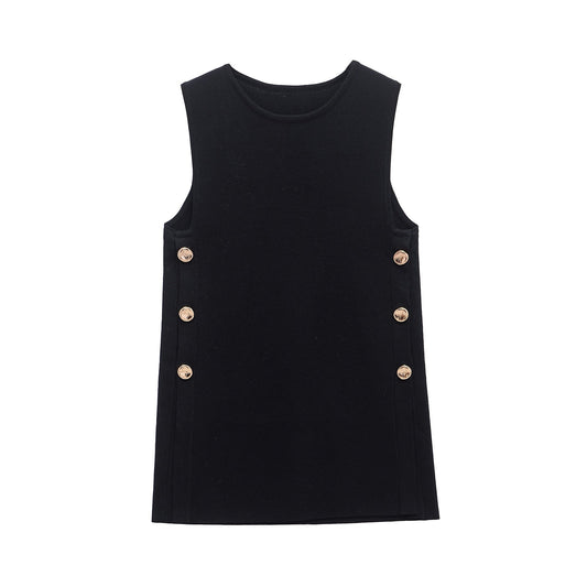 Levoire | Basic Printemps Sans Manches Haut noir