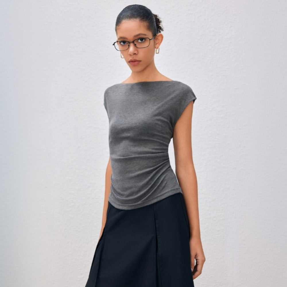 Haut élégant pour femmes avec design drapé asymétrique Levoire