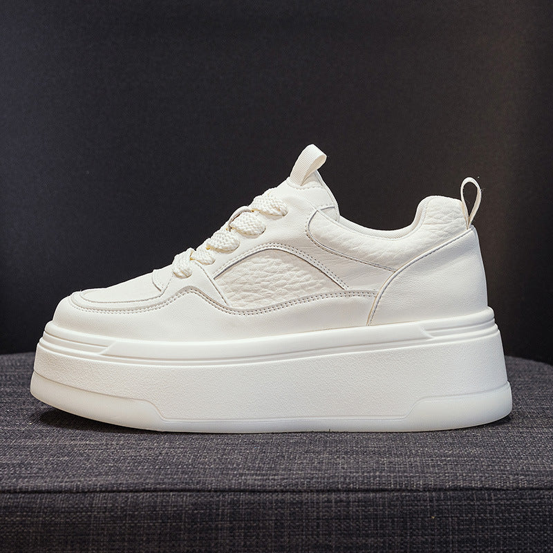 Levoire | Semelle Épaisse Chaussures À Lacets Baskets Blanches Chaussures Pour Femmes