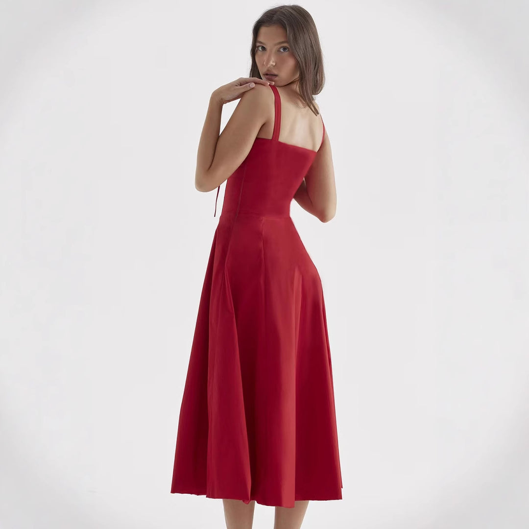 Robe maxi pour femmes avec corsage froncé et coupe élégante Levoire