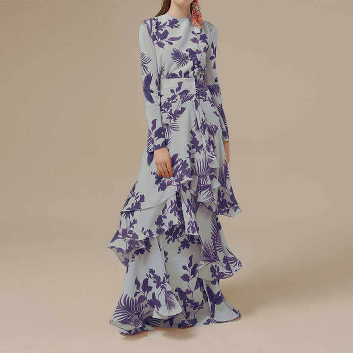 Levoire | Robe Rouge Imprimée Au Design Moderne Lilas