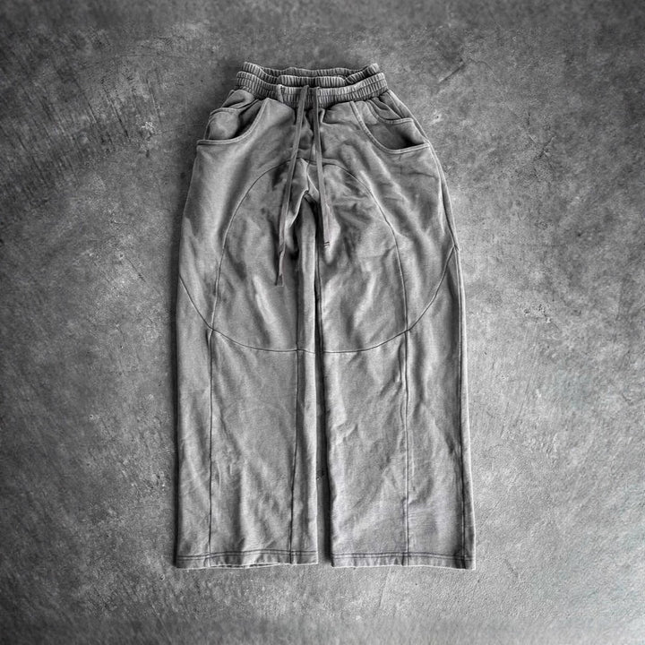 Pantalons en tissu décontractés pour femmes avec taille élastique et poches latérales volumineuses Levoire