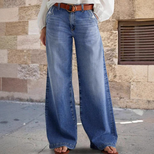 Pantalon en jeans large pour femmes Levoire