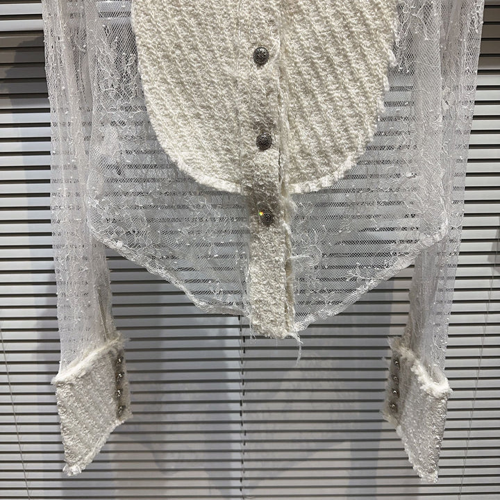 Levoire | Chemise Socialite Avec Détails En Dentelle Pour Une Tenue Élégante