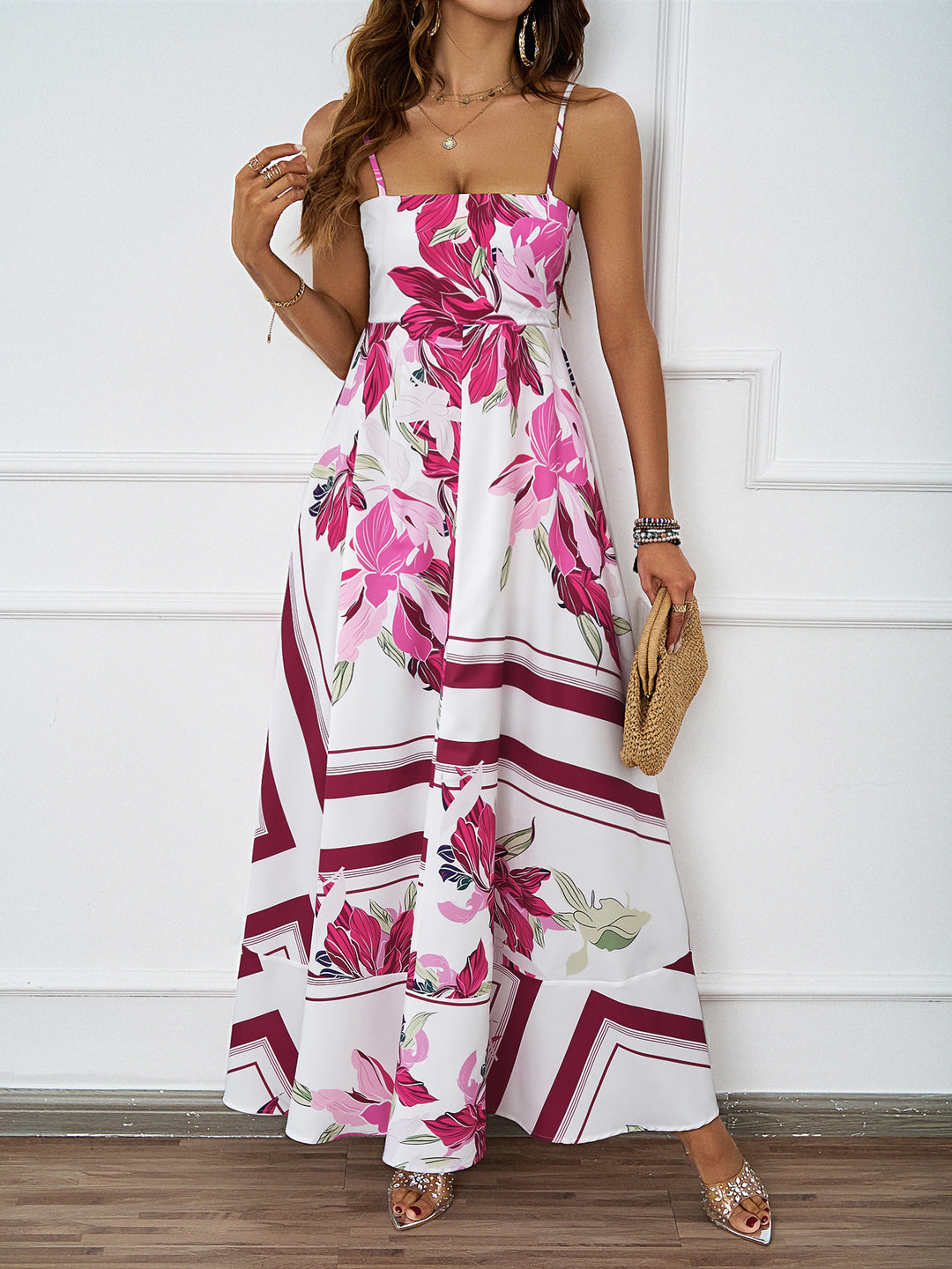 Robe maxi femme avec motif graphique Levoire