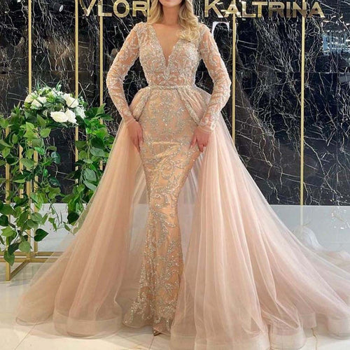 Levoire | Robe Tulle Dorée Brillante Décorée