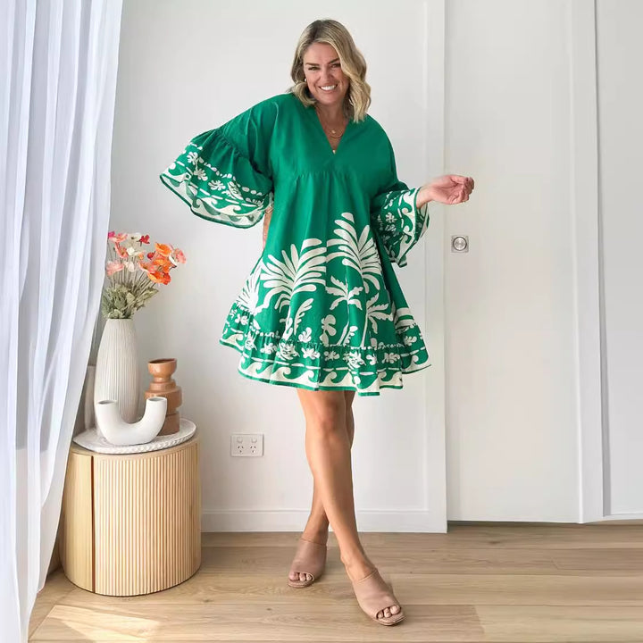 Robe d'été décontractée pour femmes avec des manches volumineuses Levoire