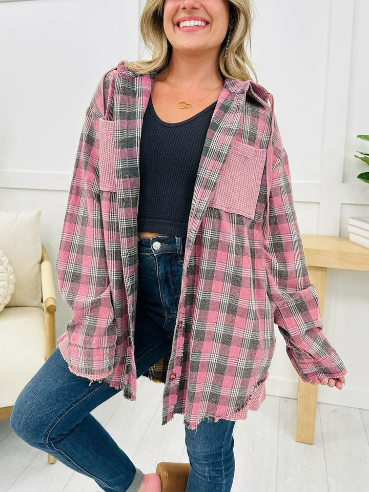 Chemise Veste à Carreaux Oversized pour Femmes avec Détails Frangés Levoire
