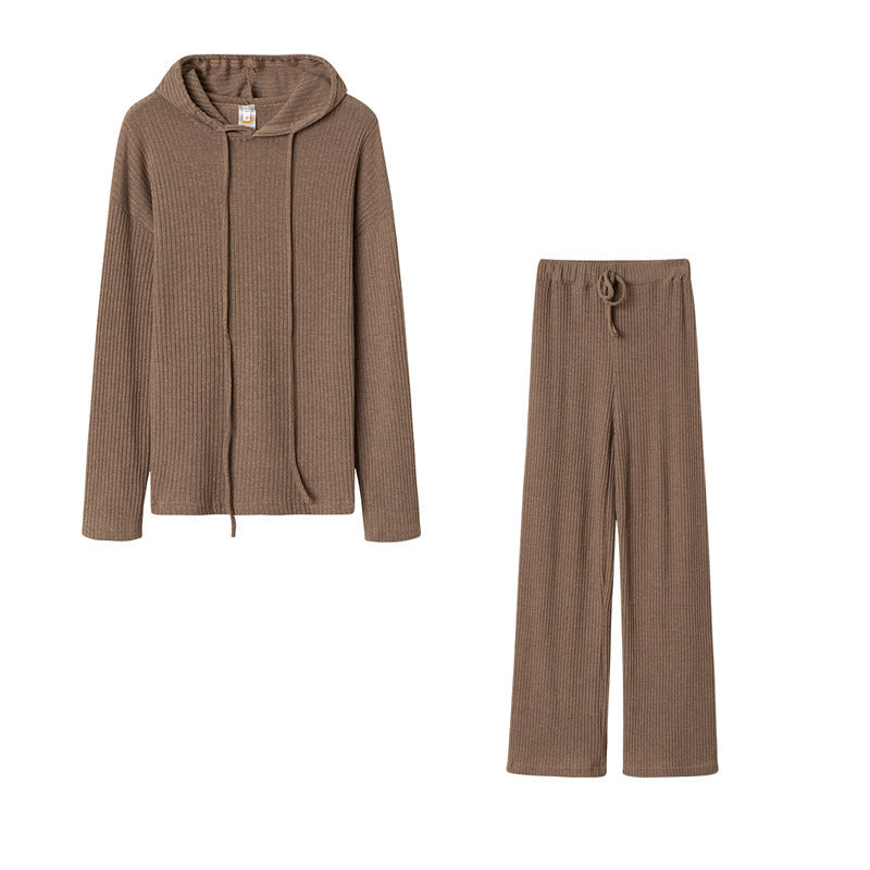 Women's Relax Suit with Hood and Wide Leg Levoire