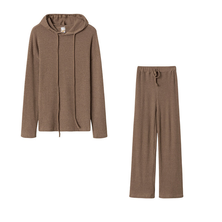 Women's Relax Suit with Hood and Wide Leg Levoire