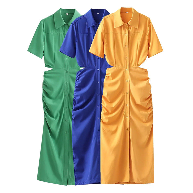 Levoire | Robe d'été décontractée à manches courtes ouvertes