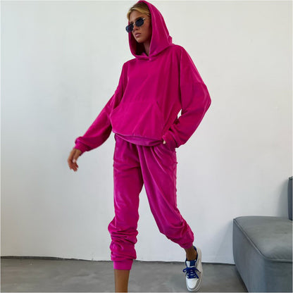 Levoire | Ensemble de sport élégant en molleton Magenta