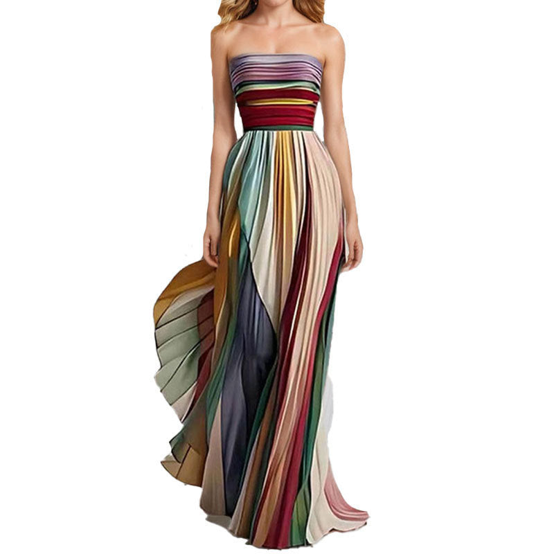 Robe maxi pour femme avec coupe fluide et dégradés de couleur sophistiqués Levoire