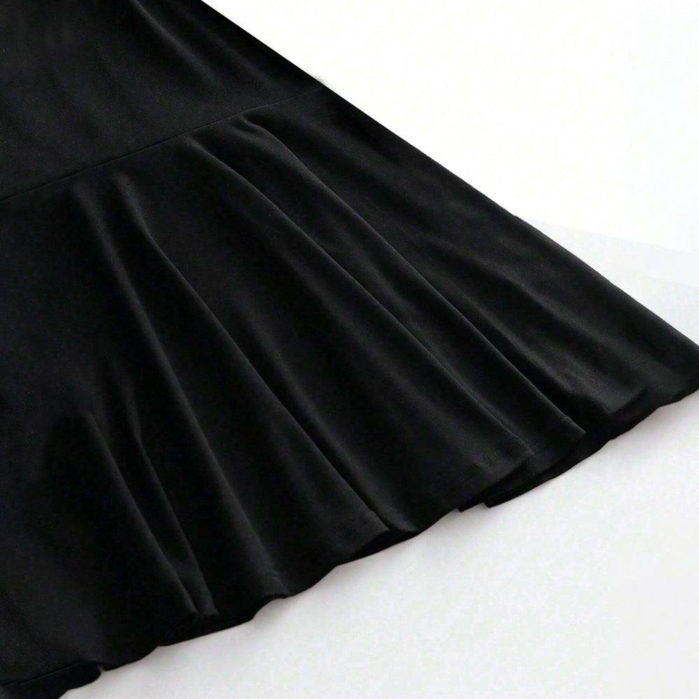 Robe Mini Femme Sans Épaules avec Détail Élégant en Enveloppement Levoire