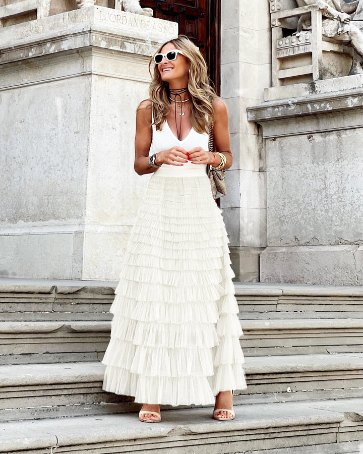 Levoire | Jupe Tendance En Tüll Blanc