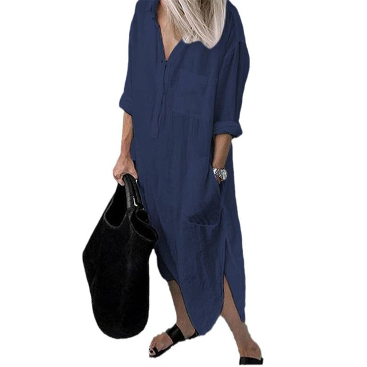 Levoire | Intemporel Simple Boutons Devant Long Robe Chemise