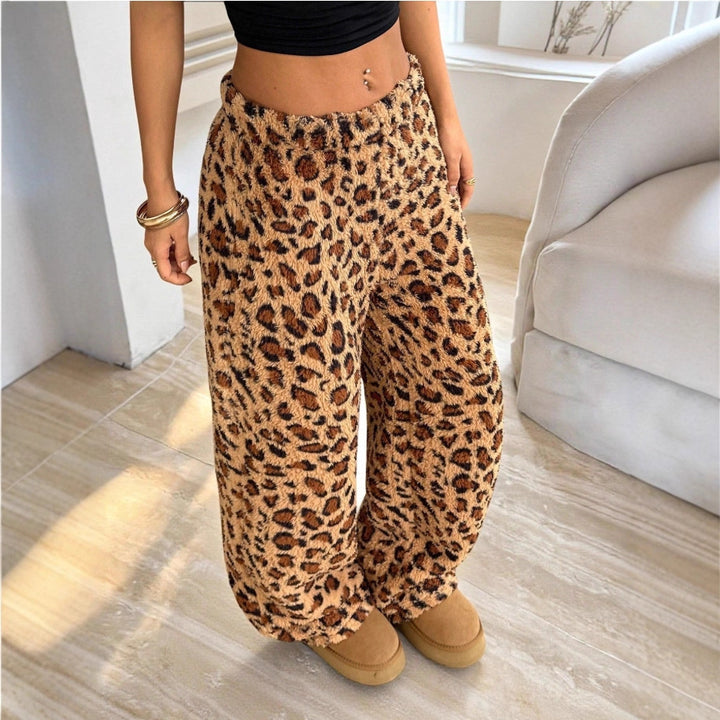 Pantalons décontractés pour femmes à imprimé léopard Levoire