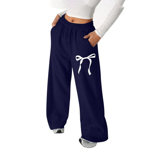 Pantalons de loisirs pour femmes avec motif de nœud élégant et coupe confortable Levoire