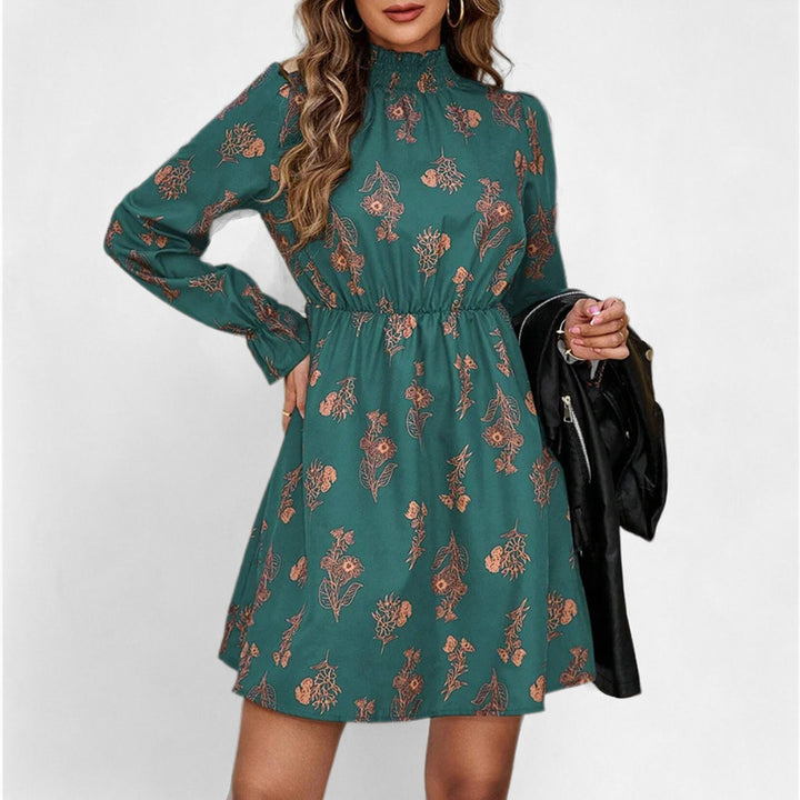 Robe blouse pour femmes avec motif floral et volants Levoire