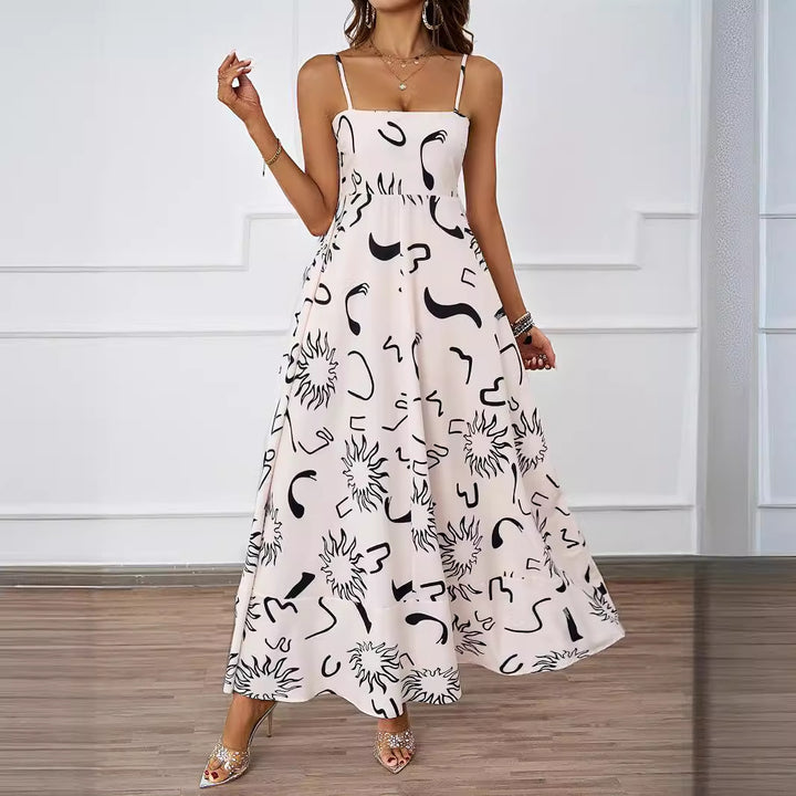 Robe maxi femme avec motif graphique Levoire