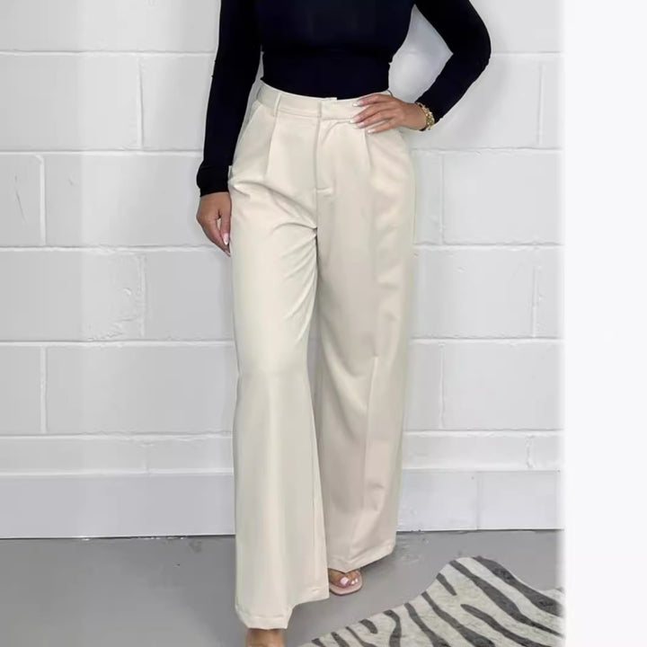 Pantalons palazzo élégants pour femmes avec taille haute et matériau doux Levoire