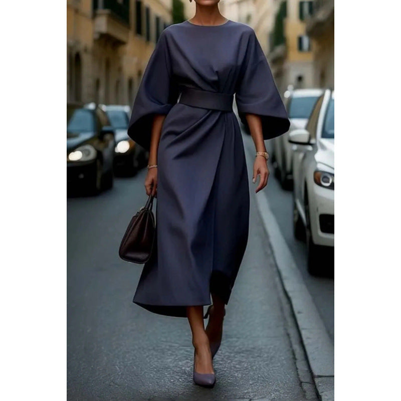 Levoire | Jupe taille haute Manches chauve-souris décontractées Jupe longue Meriheinä