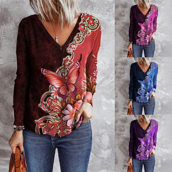 Levoire | Chemise tendance avec impression de papillon