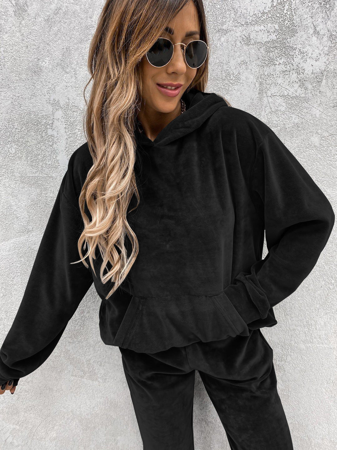 Levoire | Sweatshirt Sport Pantalons Longs Ensemble Deux-pièces noir