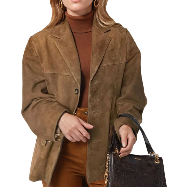 Veste en suède élégante pour femmes avec une coupe décontractée Levoire
