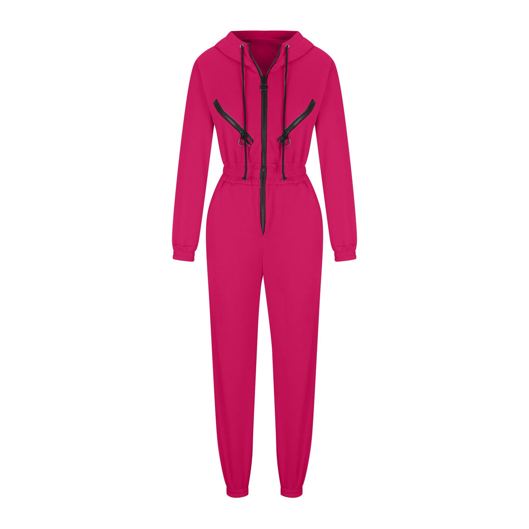 Levoire | Trendik Vêtements Ensemble de Combinaison à Capuche pour Femmes Magenta