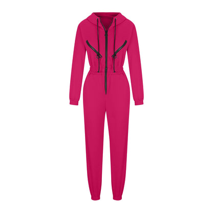 Levoire | Trendik Vêtements Ensemble de Combinaison à Capuche pour Femmes Magenta