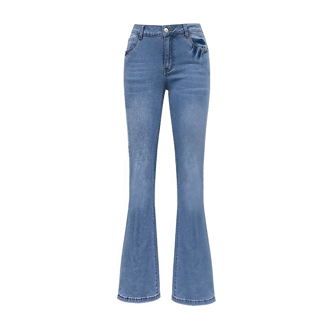 Jeans évasés pour femmes avec nœuds décoratifs Levoire