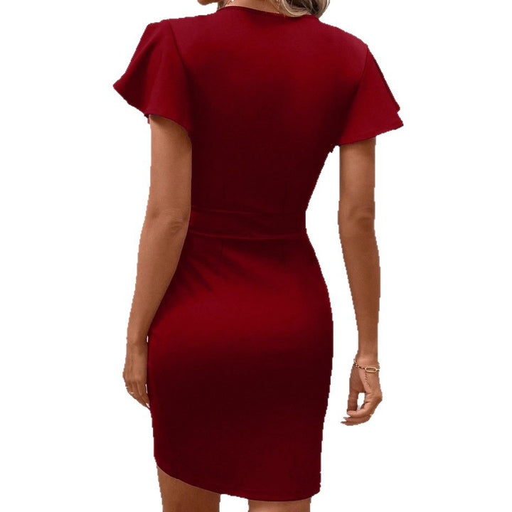 Robe portefeuille femme avec des manches volantées Levoire